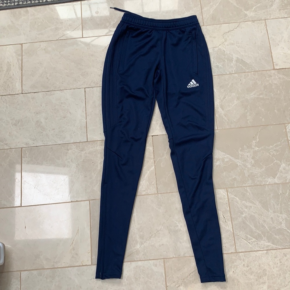 ADIDAS navy blue; womens; trackpants; XS